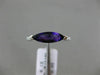 ESTATE .98CT DIAMOND & AAA CUSHION CUT AMETHYST 14KT WHITE GOLD 3D LOVE FUN RING