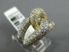 ESTATE LARGE 4.54CT DIAMOND 14KT WHITE & YELLOW GOLD 3D LOVE KNOT INFINITY RING
