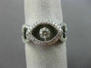 ESTATE WIDE .64CT DIAMOND 18KT WHITE GOLD SOLITAIRE ETOILE FRIENDSHIP LOVE RING
