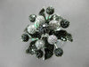 ESTATE EXTRA LARGE 4.65CT WHITE & BLACK DIAMOND 14KT WHITE GOLD 3D FLOWER RING