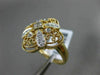 ESTATE WIDE .35CT ROUND & PRINCESS DIAMOND 14K YELLOW GOLD 3D OPEN FILIGREE RING