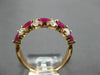 ESTATE 1.75CT DIAMOND & AAA RUBY 14KT ROSE GOLD 3D 5mm CLASSIC ANNIVERSARY RING