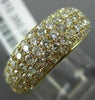 ESTATE 1.53CT DIAMOND 18KT YELLOW GOLD 3D SEMI ETERNITY WEDDING ANNIVERSARY RING
