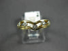 ANTIQUE .05CT DIAMOND 14KT WHITE & YELLOW GOLD OPEN 5 STONE V SHAPE RING #22476