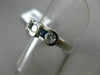 ESTATE .85CT DIAMOND & SAPPHIRE 14KT WHITE GOLD 3D SEMI BEZEL ANNIVERSARY RING
