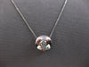 0.10CT DIAMOND 14K WHITE GOLD 3D CLASSIC SOLITAIRE ETOILE FLOATING PENDANT #27928