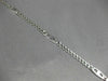 ESTATE LONG 14KT WHITE GOLD 3D SQUARE LINK SOLID ITALIAN ANKLE BRACELET #23674