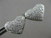 ESTATE 1.70CTW DIAMOND PAVE HEART 14KT WHITE GOLD EARRINGS 18MM E/F VVS #21492