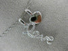 ESTATE .05CT ROUND DIAMOND 14K WHITE GOLD 3D CLASSIC HEART LOVE FLOATING PENDANT
