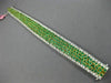 ESTATE LARGE 8.08CT DIAMOND & AAA EMERALD 18KT TWO TONE GOLD 3D TENNIS BRACELET