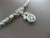 ESTATE 1.37CT DIAMOND 14KT WHITE GOLD HANGING BEZEL DROP NECKLACE 16.5" #2852