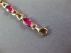LONG 4.92CT DIAMOND & AAA RUBY 14K ROSE GOLD OVAL & ROUND X LOVE TENNIS BRACELET