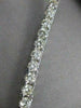 ESTATE 7.30CTW DIAMOND 14KT WHITE GOLD SQUARE LINE TENNIS BRACELET 7.50" #21554