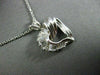 ESTATE .36CT DIAMOND 14KT WHITE GOLD FANCY FLOATING OPEN HEART PENDANT #10803