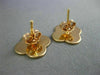 ESTATE .06CT DIAMOND & AAA MOTHER OF PEARL 14KT ROSE GOLD 4 CLOVER STUD EARRINGS