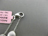 ESTATE LONG 1.20CT DIAMOND 14K WHITE GOLD 3D OVAL BY THE YARD MATTE FUN NECKLACE
