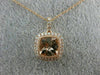 1.58CT DIAMOND & AAA MORGANITE 14KT ROSE GOLD 3D HALO FILIGREE MILGRAIN PENDANT