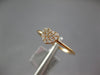 ESTATE SMALL .13CT DIAMOND 18KT ROSE GOLD 3D HEART PAVE CLASSIC LOVE RING