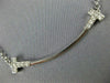 ESTATE LARGE .23CT DIAMOND 18KT WHITE GOLD 3D CLASSIC T BAR FRIENDSHIP NECKLACE