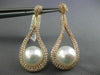 EXTRA LARGE 3.45CT DIAMOND & AAA SOUTH SEA PEARL 18KT ROSE GOLD HANGING EARRINGS