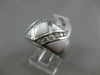 ESTATE WIDE .57CT DIAMOND 14KT WHITE GOLD 3D AAA MOTHER OF PEARL TRIANGULAR RING