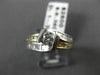 ESTATE 1.0CT DIAMOND 14KT WHITE & YELLOW GOLD 3D TENSION ENGAGEMENT RING #20076