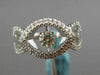 ESTATE WIDE .64CT DIAMOND 18KT WHITE GOLD SOLITAIRE ETOILE FRIENDSHIP LOVE RING
