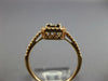 ESTATE .50CT DIAMOND 18KT ROSE GOLD ROUND & BAGUETTE CLUSTER HALO PROMISE RING