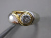ANTIQUE ART DECO EURO MINE DIAMOND 14KT WHITE GOLD COCKTAIL FILIGREE RING #21489