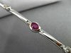 ESTATE 1.71CT DIAMOND & AAA RUBY 14KT WHITE GOLD 3D ETOILE BEZEL TENNIS BRACELET