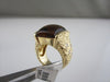 ESTATE WIDE 20.1CT SMOKEY TOPAZ DIAMOND 14K Y GOLD RING