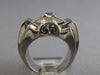 ANTIQUE LARGE 1.72CT OLD MINE DIAMOND 18KT WHITE GOLD 3D ENGAGEMENT RING #28305