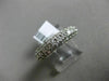 ESTATE 1.10CT DIAMOND 14KT WHITE GOLD 3D THREE ROW PAVE WEDDING ANNIVERSARY RING