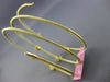 ESTATE WIDE .73CT DIAMOND 14KT YELLOW GOLD FLOWER FLEXIBLE SNAKE BANGLE BRACELET