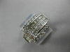ESTATE WIDE 1.35CT ROUND & PRINCESS CUT DIAMOND 14K WHITE GOLD 3D BELT LOVE RING