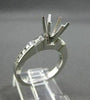 ESTATE .56CT DIAMOND 14KT WHITE GOLD BAGUETTE SEMI MOUNT ENGAGEMENT RING #3053