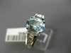 WIDE 2.35CT DIAMOND & AQUAMARINE 14KT WHITE GOLD OVAL SOLITAIRE ENGAGEMENT RING