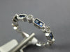 .74CT DIAMOND & AAA SAPPHIRE 18K WHITE GOLD 3D PRINCESS & ROUND ANNIVERSARY RING