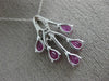 ESTATE 1.27CT DIAMOND & AAA RUBY 14KT WHITE GOLD 6 STONE PENDANT