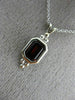 ESTATE .50CT AAA GARNET 14K WHITE GOLD SOLITAIRE OCTAGON FLOATING PENDANT #22982