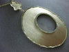 ESTATE EXTRA LARGE .67CT DIAMOND 14KT YELLOW GOLD 3D MATTE & SHINY OVAL NECKLACE
