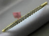 ESTATE .22CT DIAMOND 14K WHITE & YELLOW GOLD 3D PAVE ROPE DESIGN BANGLE BRACELET