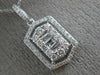 ESTATE .44CT DIAMOND 14KT WHITE GOLD 3D CLASSIC CLUSTER HEXAGON FLOATING PENDANT