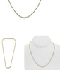 LARGE 4.0CT DIAMOND 14K YELLOW GOLD 3D ROUND GRADUATING ETERNITY TENNIS NECKLACE