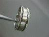 ESTATE WIDE 14KT WHITE GOLD FILIGREE DOUBLE ROPE DESIGN MENS WEDDING RING #1316