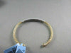 ESTATE FILIGREE 1.0CT MESH DIAMOND 14KT WHITE & YELLOW GOLD BANGLE BRACELET