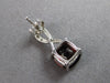 3.72CT DIAMOND & AAA GARNET 14KT WHITE GOLD CUSHION & ROUND FUN HANGING EARRINGS