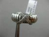 ESTATE WIDE .31CT ROUND DIAMOND 18K WHITE GOLD 3D FLEXIBLE SHINY X LOVE RING VVS
