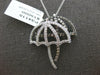 1.45CT WHITE & CHOCOLATE FANCY DIAMOND 14KT WHITE GOLD DOUBLE UMBRELLA PENDANT