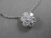 ESTATE 1.96CTW DIAMOND 14KT WHITE GOLD FLOWER CLUSTER BY THE YARD NECKLACE #2554